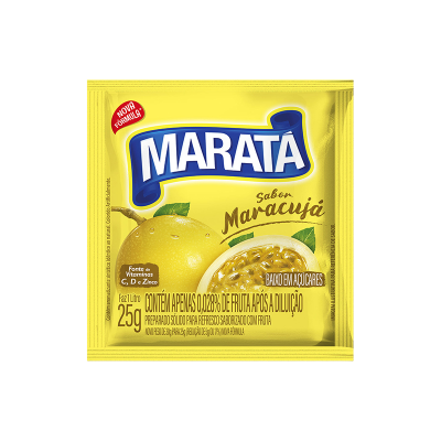 MARATÁ REFRESCO EM PÓ MARACUJA CX C/ 15UND DE 25G